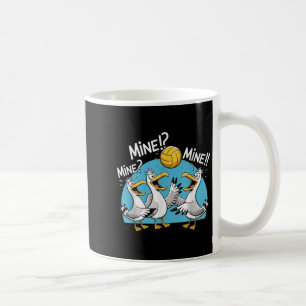 Taza De Café Gaviota Voleibol Mía Playa Pájaro Océano Amor