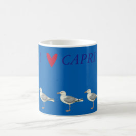 Taza De Café Gaviotas con fondo azul - Capri