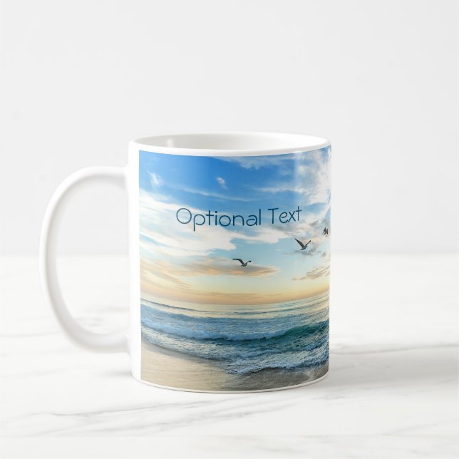 Taza De Café Gaviotas de playa matutinas (Izquierda)
