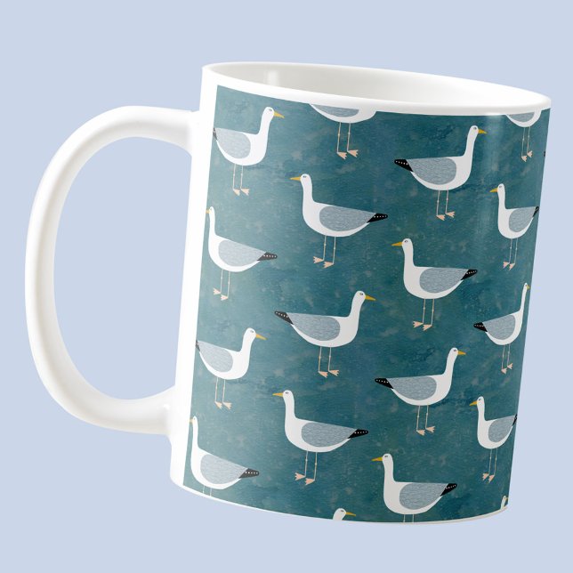 Taza De Café Gaviotas náuticas (Seagull nautical coffee mug)