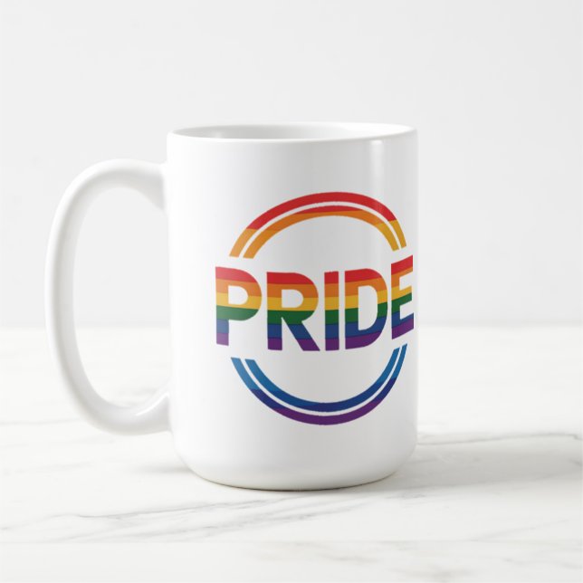 Taza De Café Gay LGBTQ e igualdad y orgullo transgénero (Izquierda)