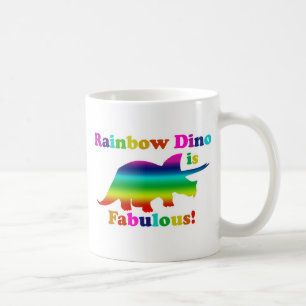 Taza De Café Gay Rainbow Dino es fabuloso