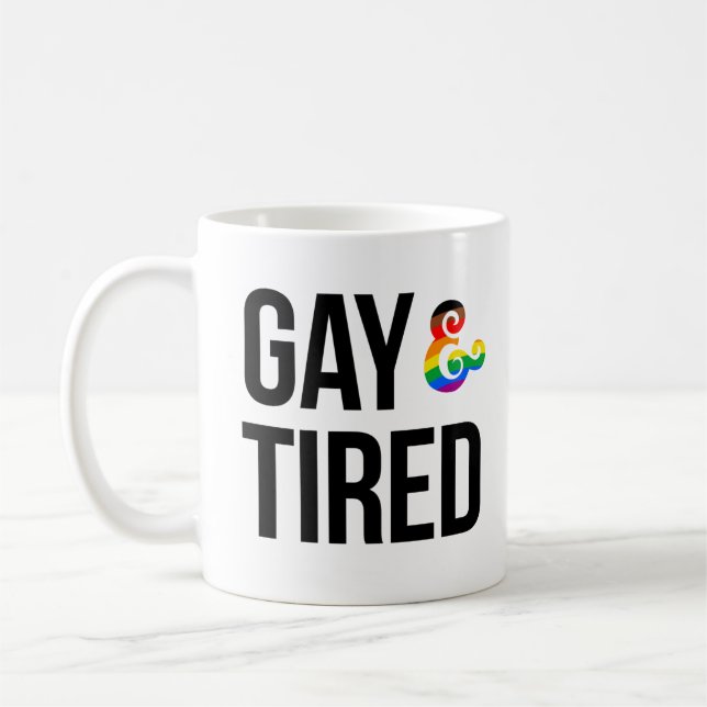 Taza De Café Gay y Cansado (Izquierda)