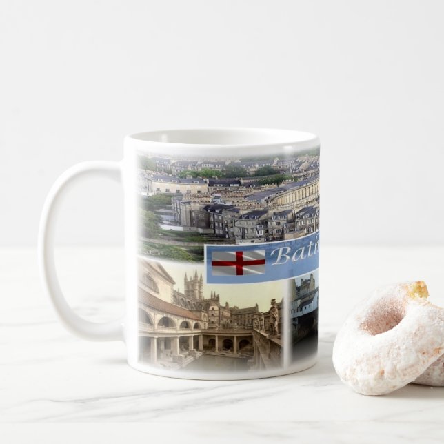 Taza De Café GB Inglaterra - Bath Somerset - (Con donut)