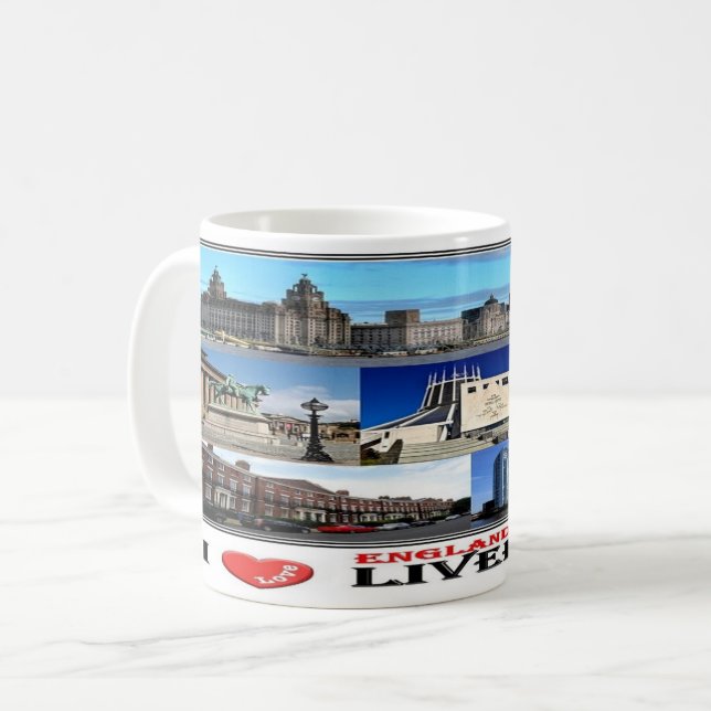 Taza De Café GB Inglaterra - Liverpool - (Anverso izquierdo)