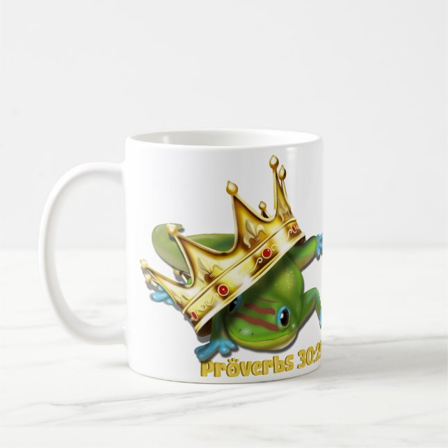 Taza De Café Gecko con corona - Proverbios (Izquierda)
