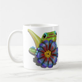 Taza De Café Gecko con zinnia