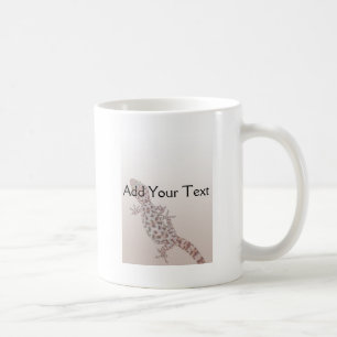 Taza De Café Gecko manchado leopardo en la arena