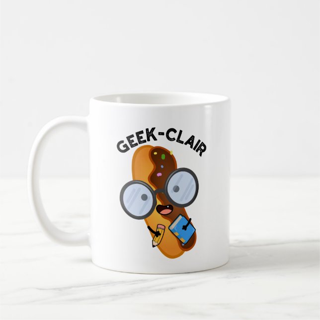 Taza De Café Geek-clair Funny Eclair Pun (Izquierda)