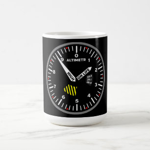 Taza De Café Geek de Aviación del Piloto Altimetr