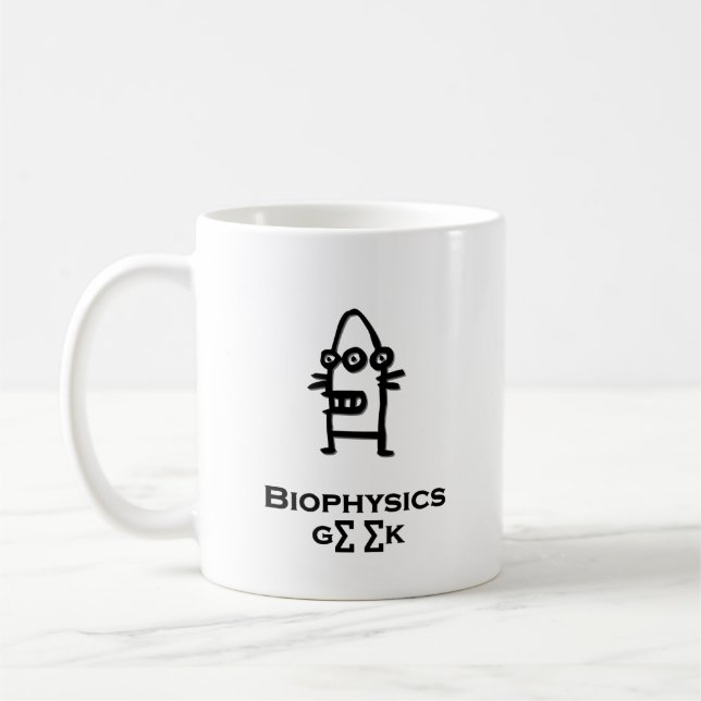 Taza De Café Geek de la biofísica de los bots oculares (Izquierda)