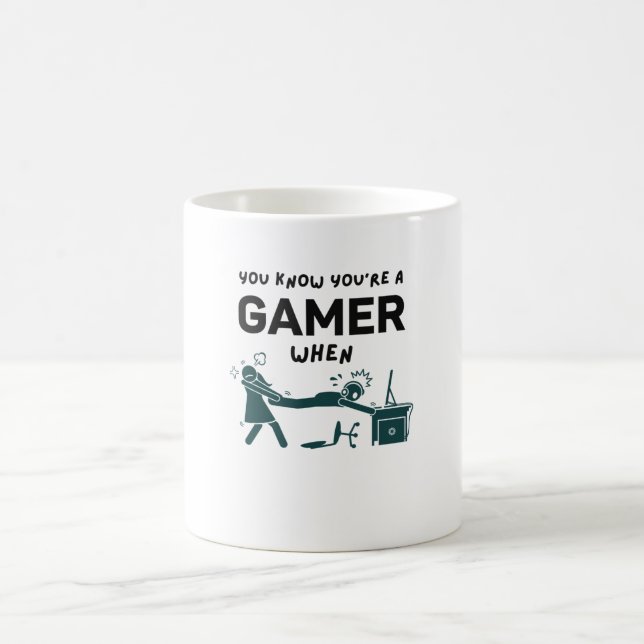 Taza De Café Geek de videojuegos divertidos para juegos de azar (Centro)