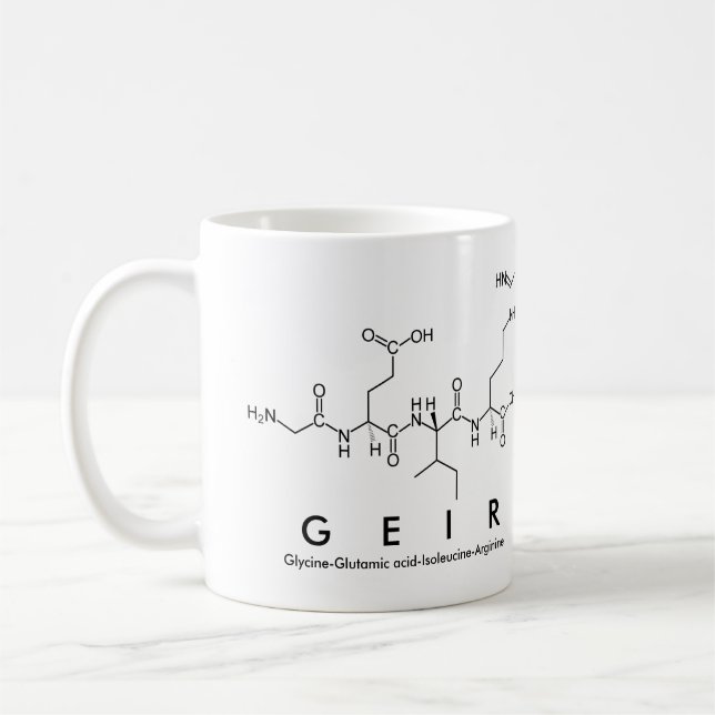 Taza De Café Geir peptide nombre mug (Izquierda)