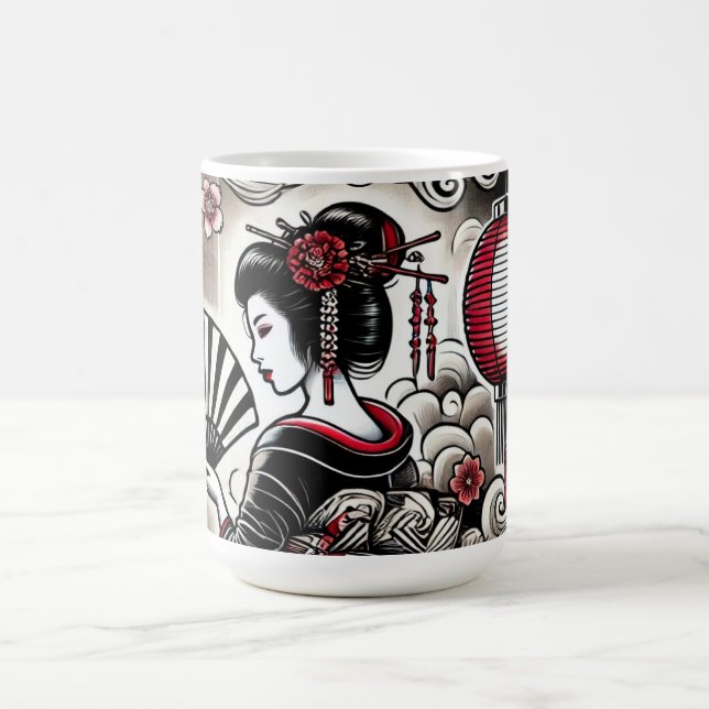 Taza De Café Geisha Art Coffee Mug (Centro)