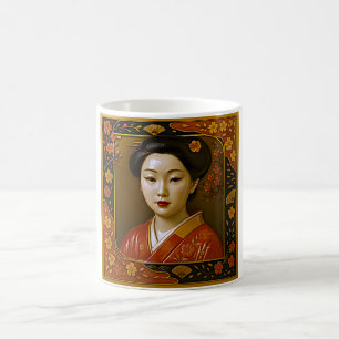 Taza De Café Geisha japonesa elegante
