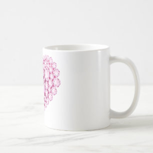 Taza De Café Gemas cardíacas de cuarzo Rosa