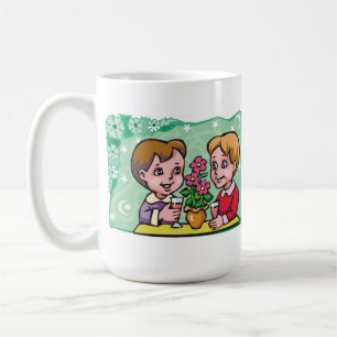 Taza De Café Gemini floral gemelos con flores