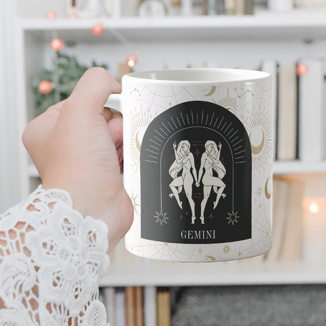 Taza De Café Gemini Gemini Zodiac Stars Horoscope (Mystic Gemini Zodiac Stars Horoscope Coffee Mug)