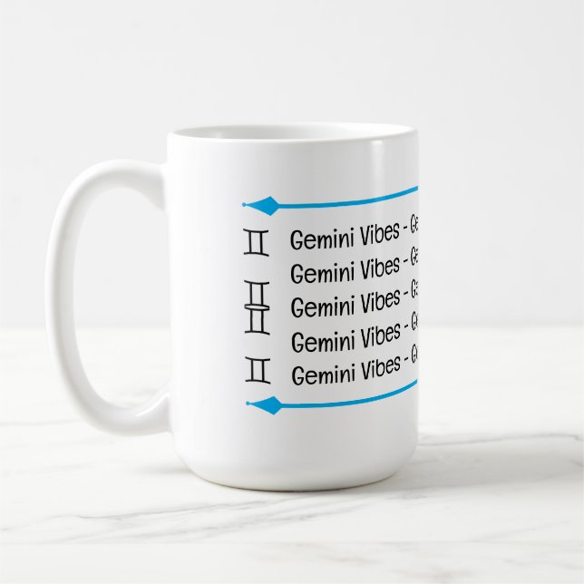 Taza De Café Gemini Vibes Coffee Mug (Izquierda)