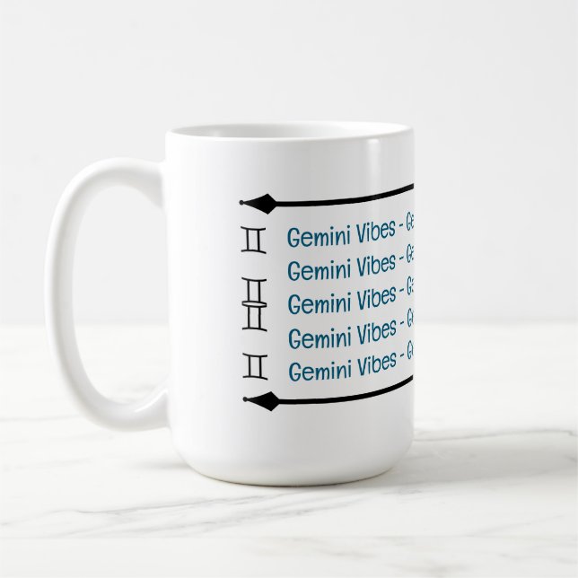 Taza De Café Gemini Vibes Coffee Mug (Izquierda)
