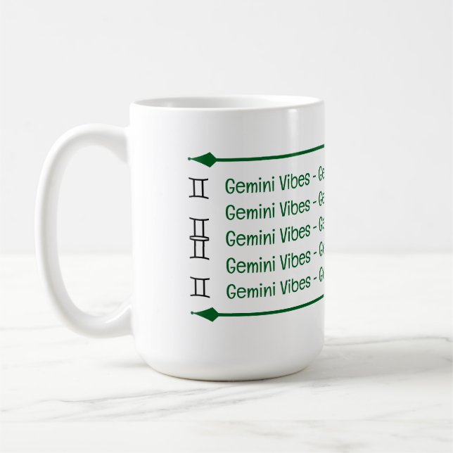 Taza De Café Gemini Vibes Coffee Mug (Izquierda)