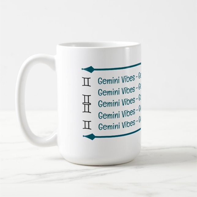 Taza De Café Gemini Vibes Coffee Mug (Izquierda)
