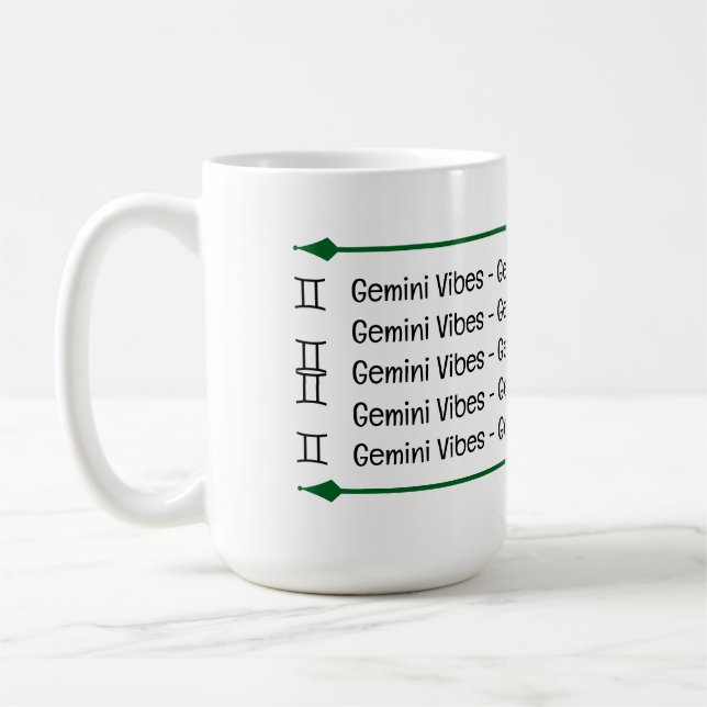 Taza De Café Gemini Vibes Coffee Mug (Izquierda)