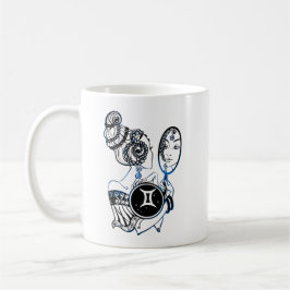 Taza De Café Gemini Zodiac Art Deco Lady