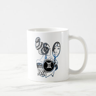 Taza De Café Gemini Zodiac Art Deco Lady