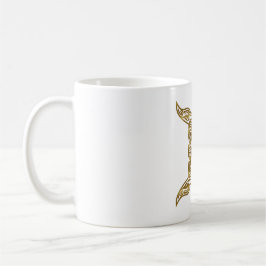 Taza De Café Gemini Zodiac - Oro tribal