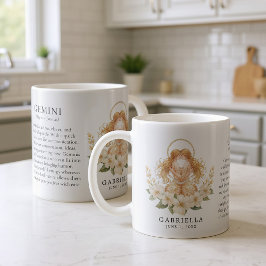 Taza De Café Gemini Zodiac Sign Horoscope Personalized Gift
