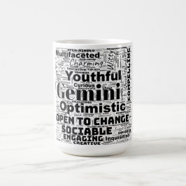 Taza De Café Gemini Zodiac Word Cloud Inspiration Mug