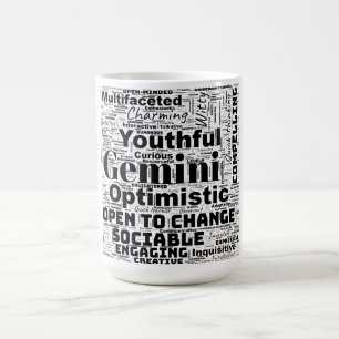 Taza De Café Gemini Zodiac Word Cloud Inspiration Mug