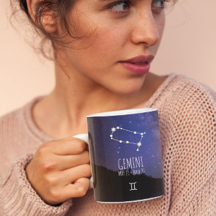 Taza De Café Géminis   Constelación zodiaca personalizada