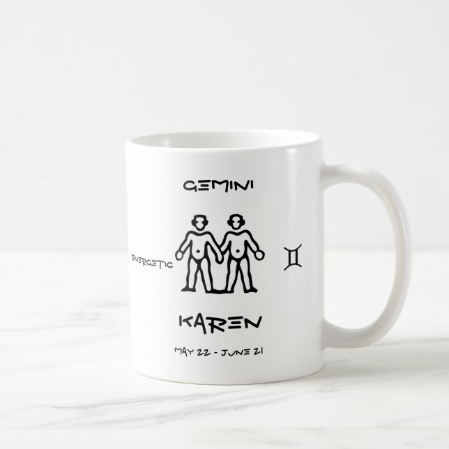 Taza De Café Géminis personalizados (Derecha)