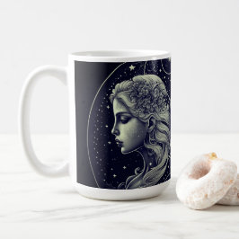 Taza De Café Géminis zodiaco negro y dorado