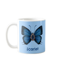 Gemstone de mariposa de zafiro azul personalizado