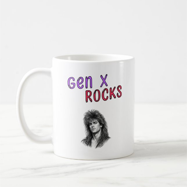 Taza De Café Gen X Rocks, Foto Personalizable (Izquierda)