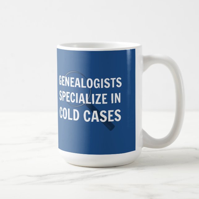 Taza De Café Genealogía Mug (azul) (Derecha)