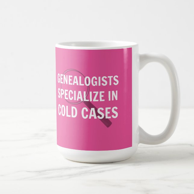 Taza De Café Genealogía Mug (rosa) (Derecha)