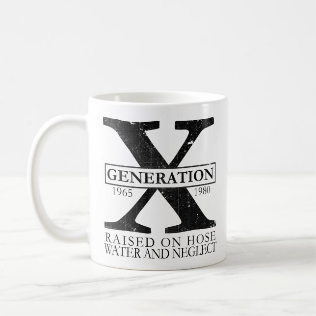 Taza De Café Generación X - Elevada en agua de manguera y descu (Izquierda)