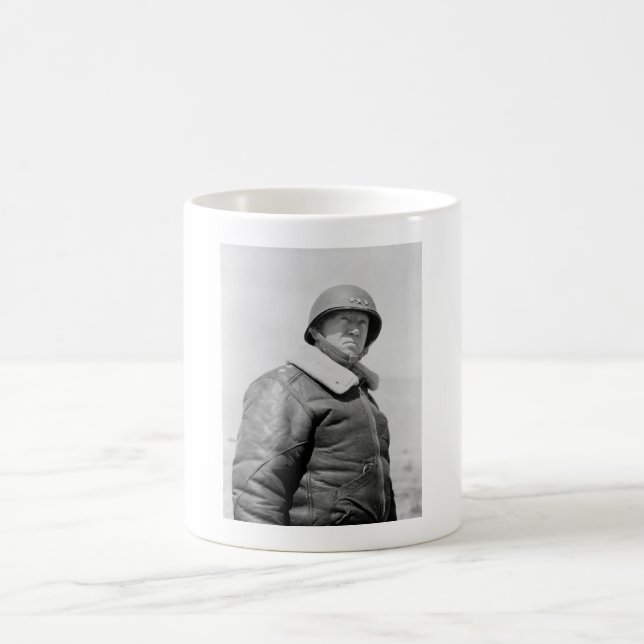 Taza De Café General George Patton - foto de WWII (Centro)