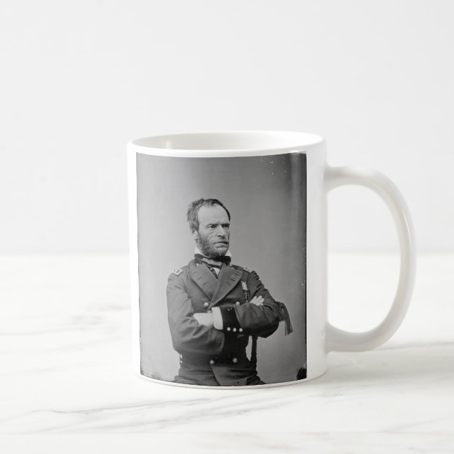 Taza De Café General Guillermo TECUMSEH Sherman del Ejército de (Derecha)