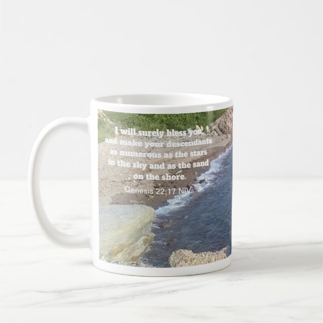 Taza De Café Génesis 22:17 La bendición de Dios de la costa oce (Izquierda)