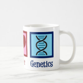 Taza De Café Genetista Peace Love Genetics Company