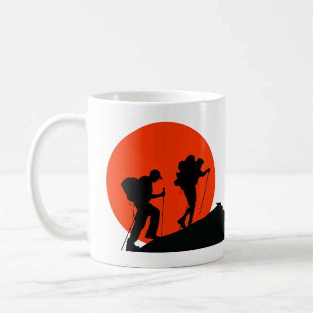 Taza De Café genial diseñador mug me encanta el senderismo (Izquierda)