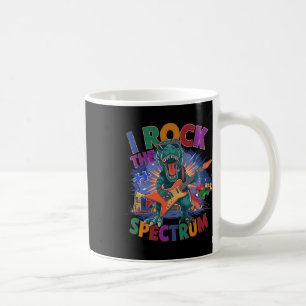 Taza De Café Genial yo rockeo el espectro del autismo papá paz 