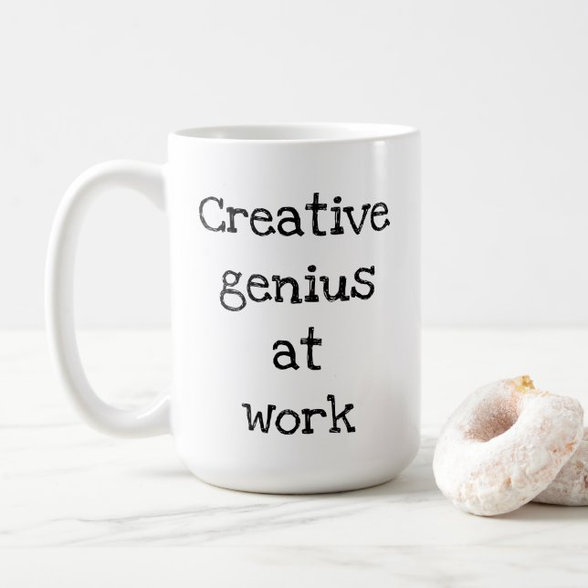 Taza De Café Genio creativo en Work Mug (Con donut)