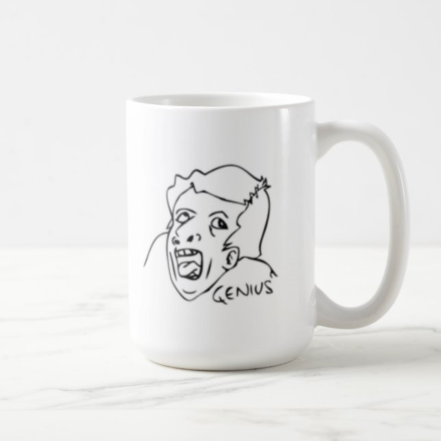 Taza De Café Genio Meme cómico (Derecha)