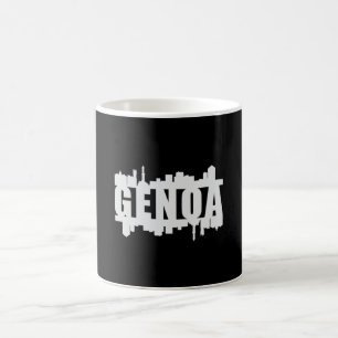 Taza De Café Génova Italia City Skyline Cityscape Funny Gift